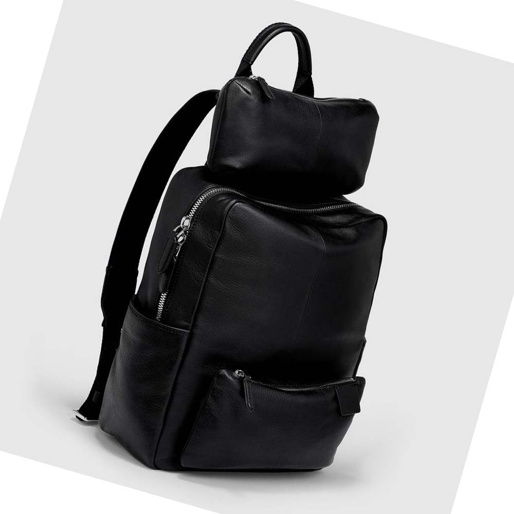 Men's Ecco Journey Pillow Backpacks Black | SG 678AHK